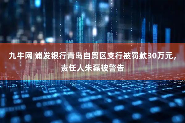 九牛网 浦发银行青岛自贸区支行被罚款30万元，责任人朱磊被警告